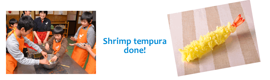Shrimp tempura done!
